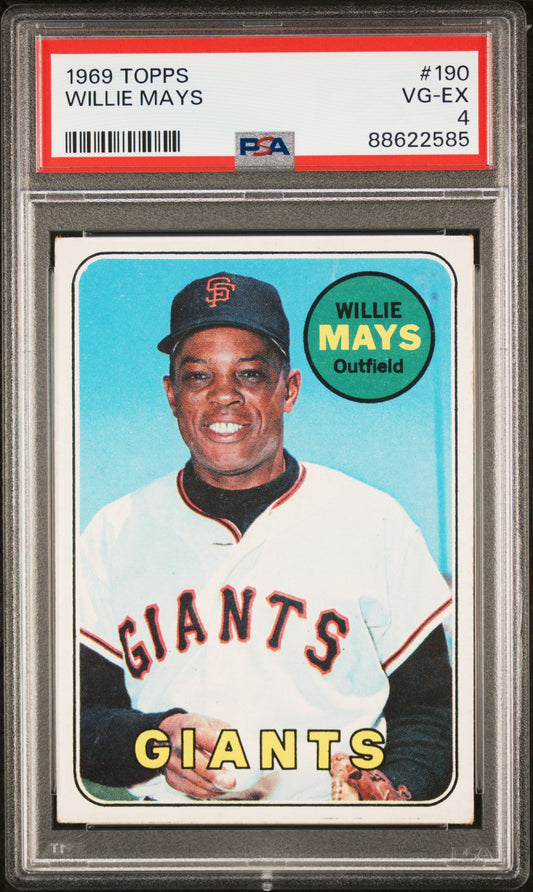 1969 Topps #190 Willie Mays PSA 4