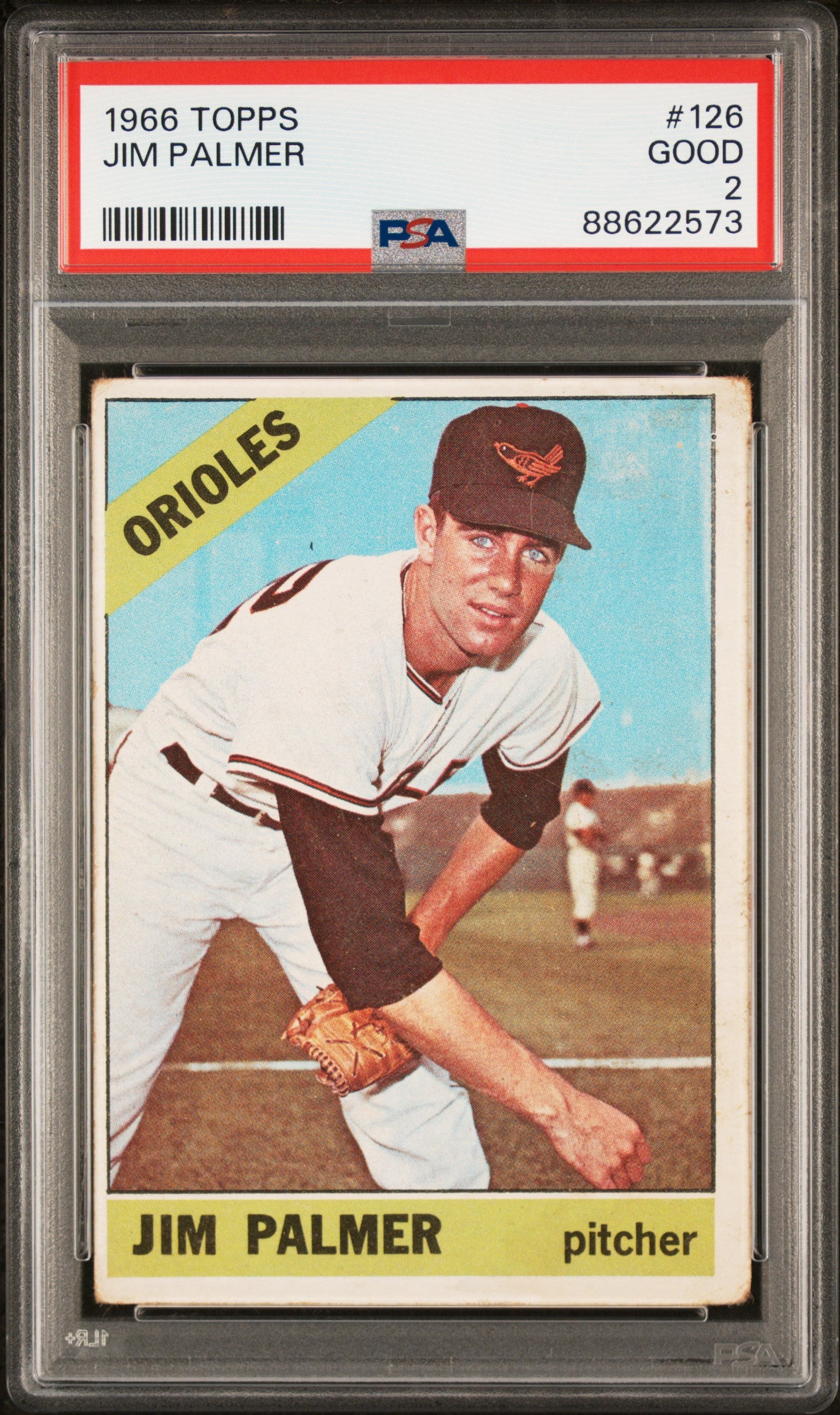 1966 Topps #126 Jim Palmer PSA 2