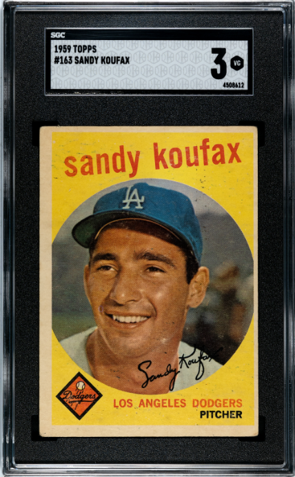 1959 Topps #163 Sandy Koufax SGC 3